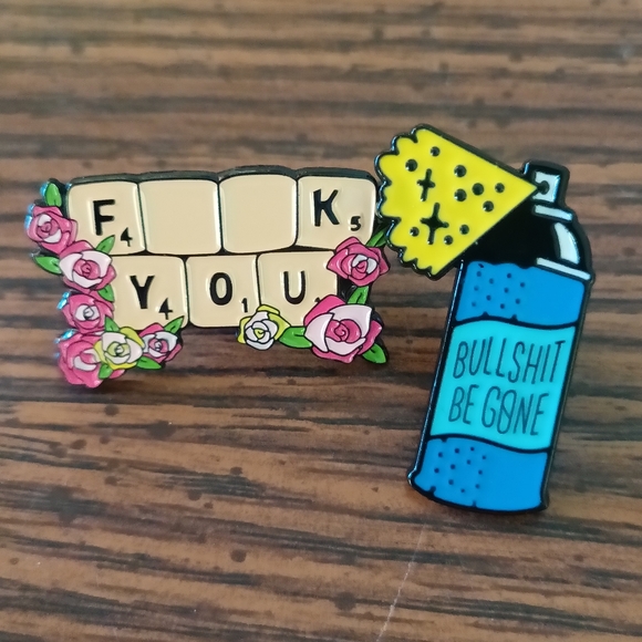 🆕 Novelty Funny Quote Pins - Picture 1 of 8